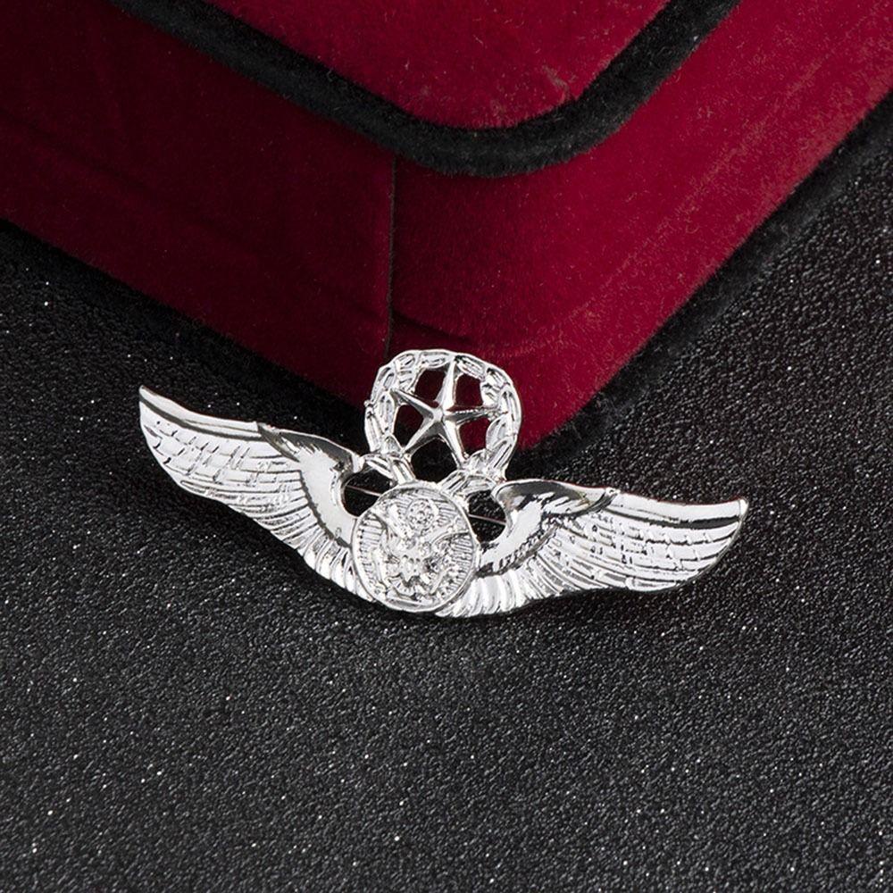 Agustina Sayap Elang Bros Trendi Kreatif Aksesoris Pakaian Hadiah Untuk Laki-Laki Sweater Korsase Berujung Lima Bintang Kerah Dekorasi Pria Lencana