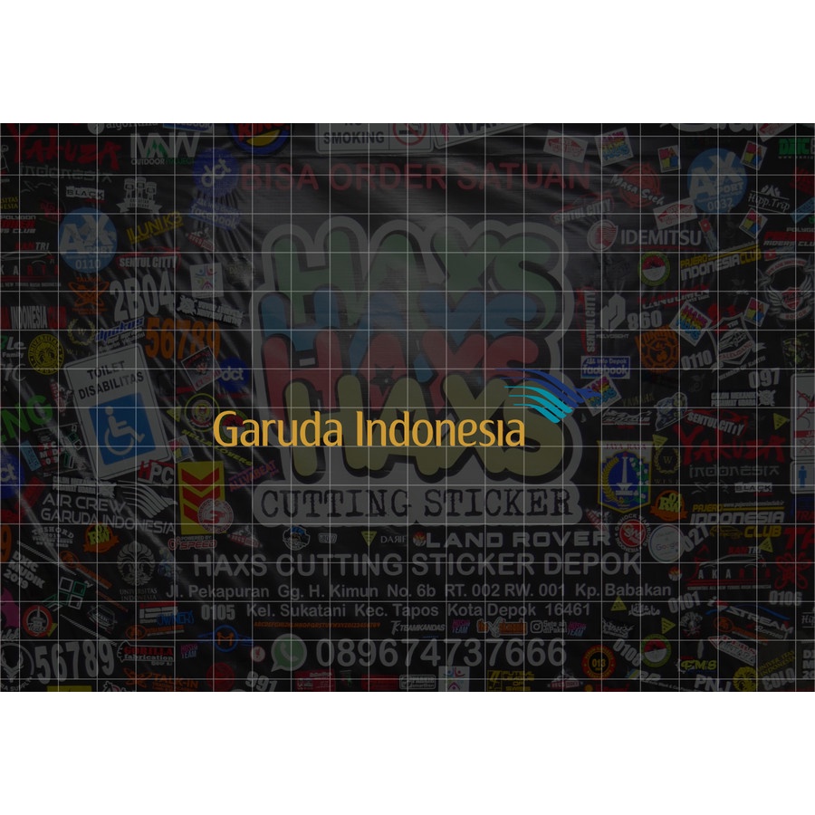 Cutting Sticker Garuda Indonesia 10 Cm 3 Warna Untuk Motor Mobil