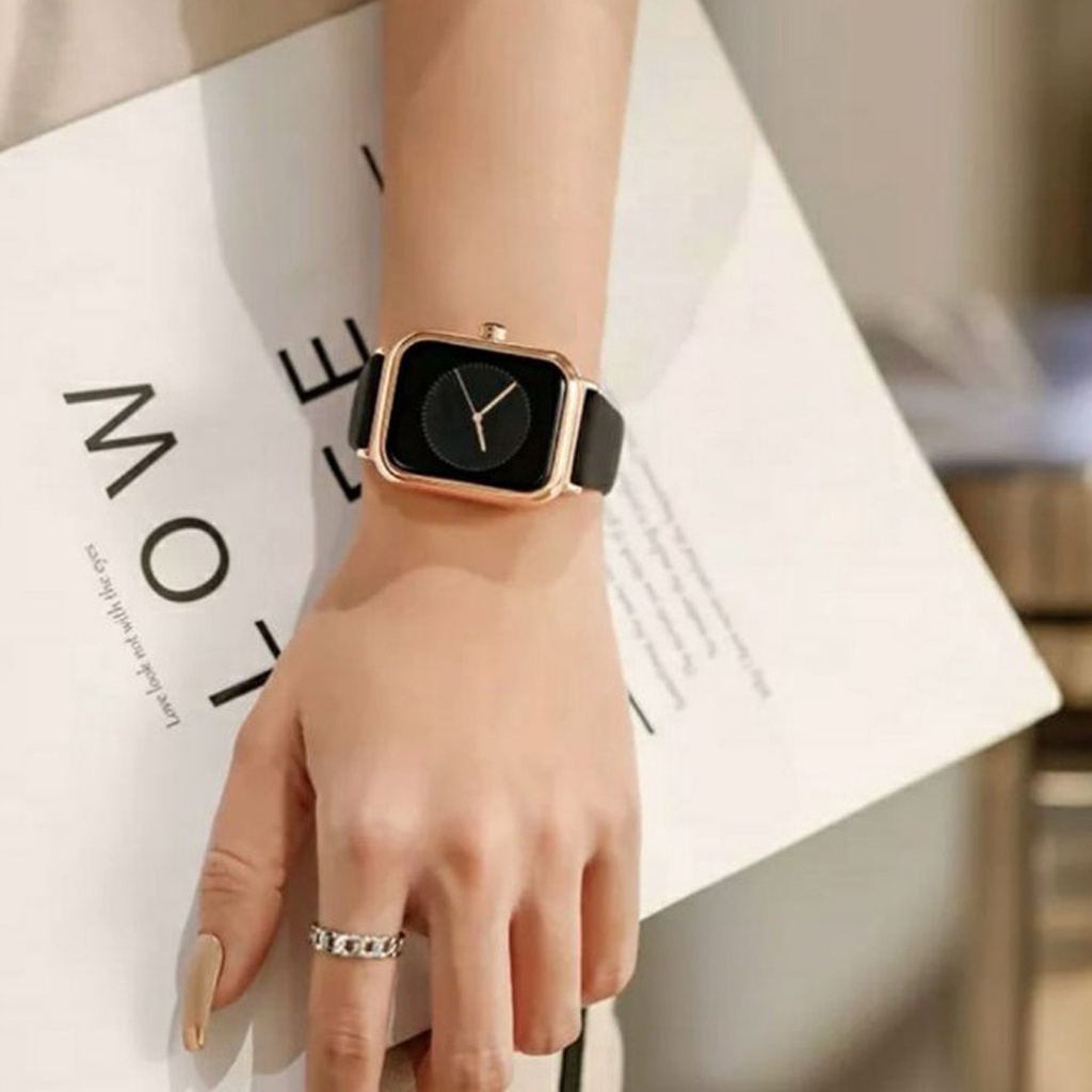MurmerOfficial Jam Tangan Wanita Santai Mode Tali Silikon Display Kuarsa Simple Dial Anti Air Jam Tangan Cewek JT049