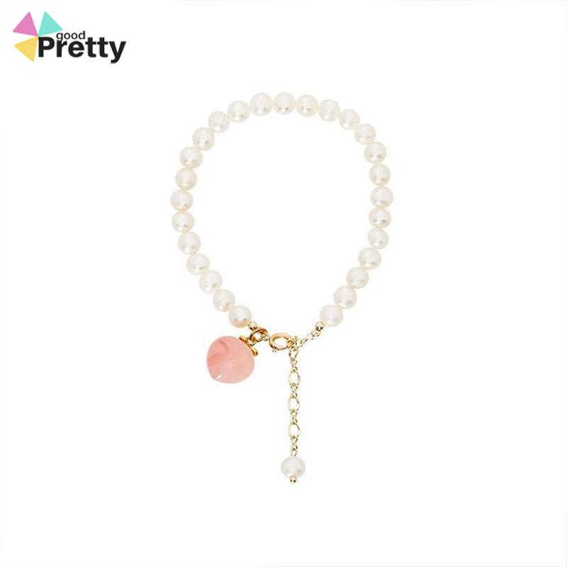 Gelang Mutiara Persik Pelajar Wanita Niche Design Sisters Couple Best Friends Gelang - PD