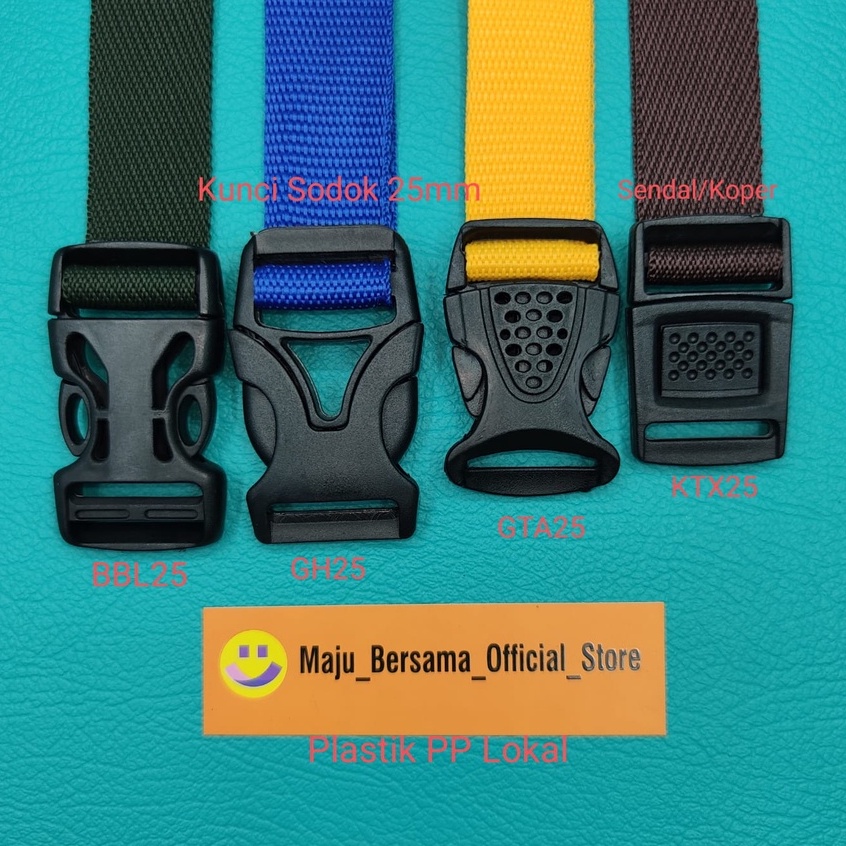 Buckle Plastik PP Lokal - Kunci Sodok 25mm isi 120 pcs - SW1