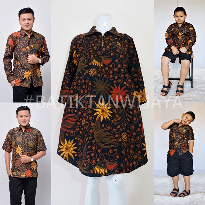Batik Couple Keluarga Ayah Ibu Anak Laki Bisa Untuk Seragaman Acara Kantor Gaun Pesta Gereja Baju Ke