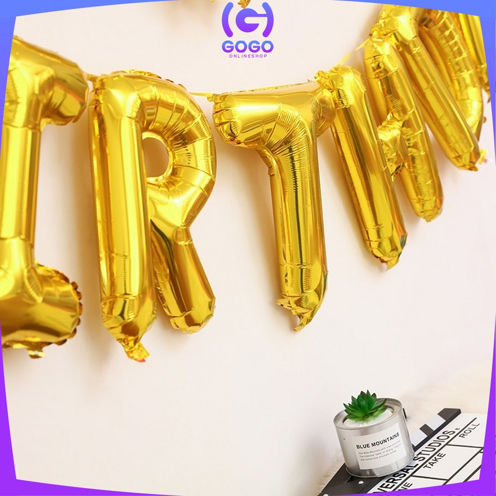 GOGO-C390 Balon Foil Huruf Gold A-Z Balon Foil Angka 0-9 / Ballon Foil Abjad Alphabet Angka Polos / Baloon Huruf Dan Angka Perlengkapan Ulang Tahun