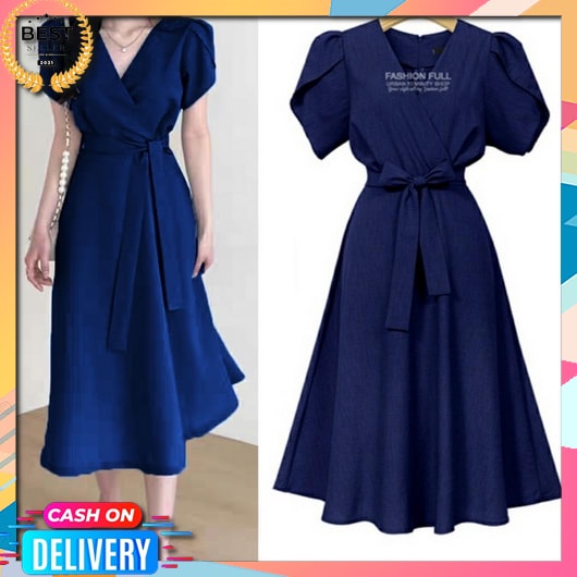 Dres Terbaru 2022 Kondangan Atasan Wanita Tunik Jumbo Baju Pesta Cod Busui Dewasa Korean Style Gaun 