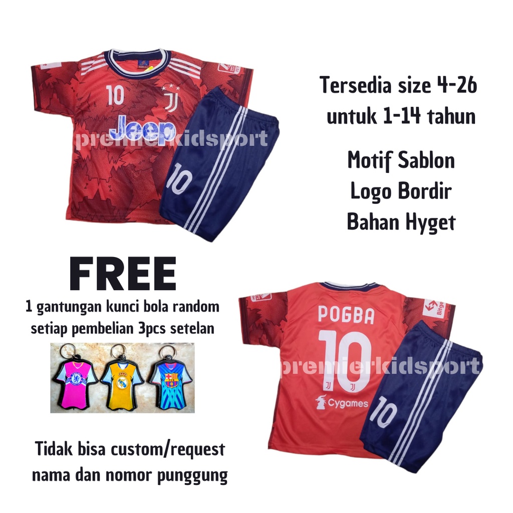 Jersey Juventus 3rd Anak Terbaru 2022/2023 / Setelan Bola Anak 1-14 tahun / Baju Bola Anak Murah / S