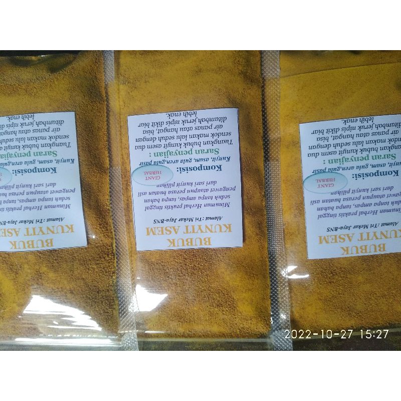 

Bubuk Kunyit Asem 100g asli herbal tanpa pengawet buatan.