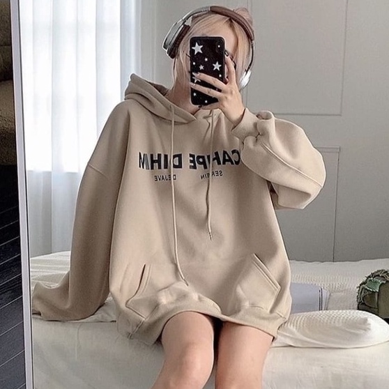 SWEATER HOODIE OVERSIZE / CAHPE DHIM HOODIE OVERSIZE WANITA