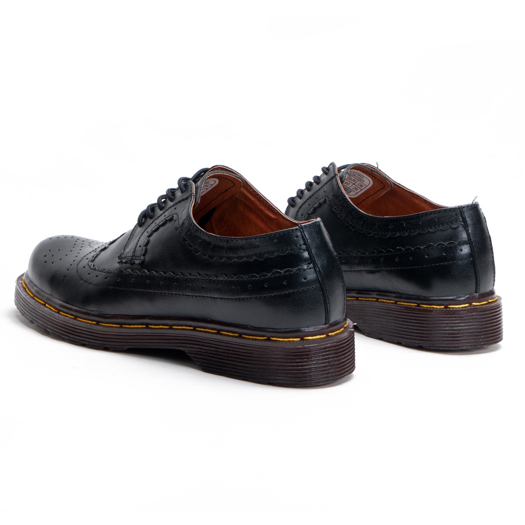 Sepatu Pria Low Boots Wingtips Pria Kulit Sapi Asli Outsole Karet Anti Slip dan Kuat M1061