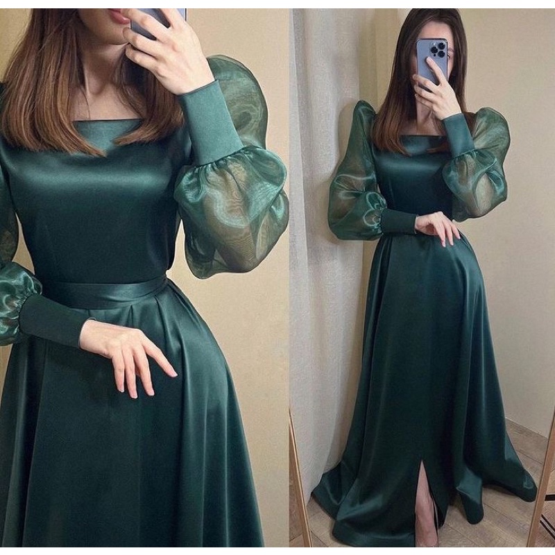 dress pesta gaun organza