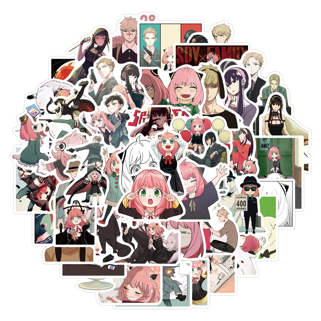 SXF016 – Sticker Stiker Spy x Family Anya Anime Cosplay Jepang