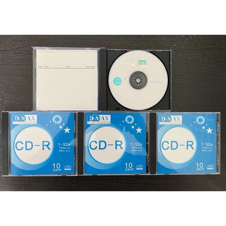 CD-R D-Max 52x 700MB Grade AAA Include Case Mika (10 pcs)