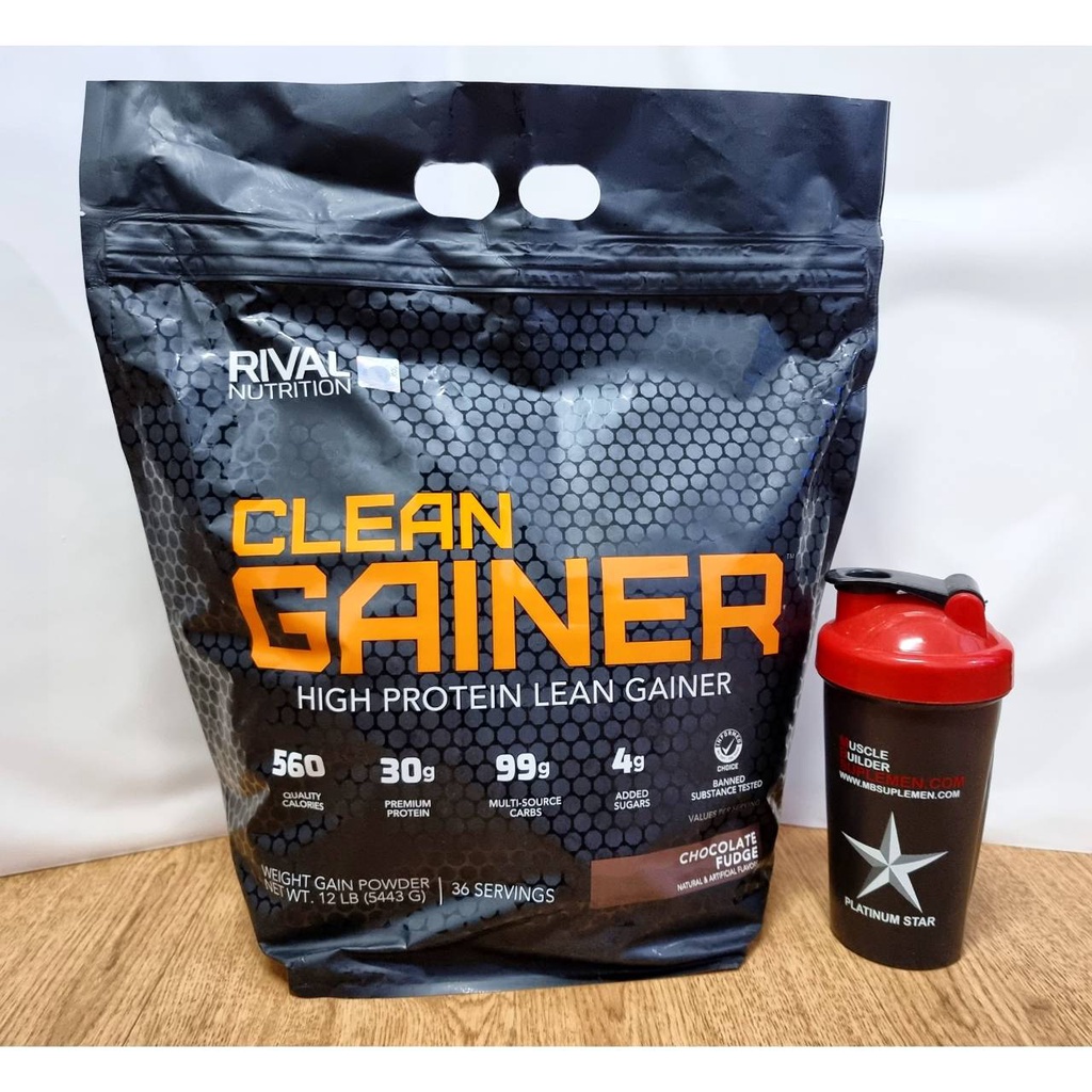 Jual Rival Clean Gainer 12 Lbs 12lbs 12lb Lb Weight Gain Evl Stacked