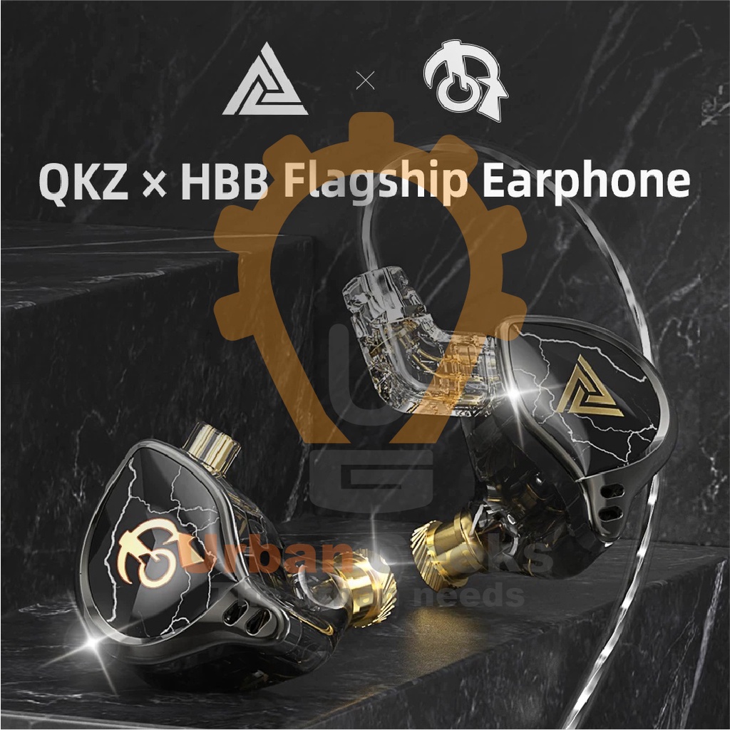 QKZ X HBB Earphones With Mic Titanium Coated Diaphragm Driver HiFi alt KZ DQ6S x HBB