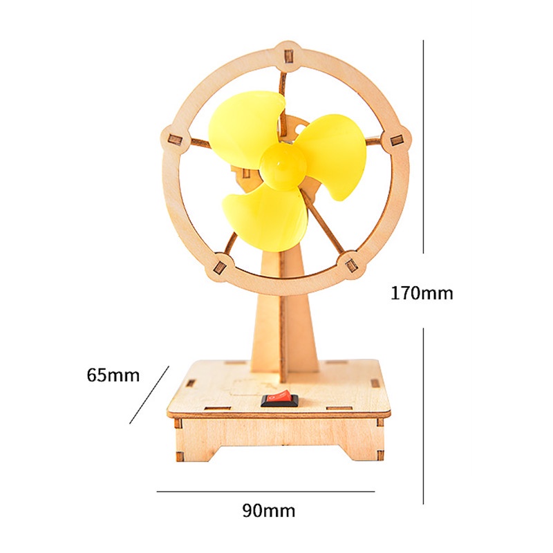 Mainan Edukasi Kipas Angin Elektrik Bahan Kayu Untuk Anak Belajar Sains