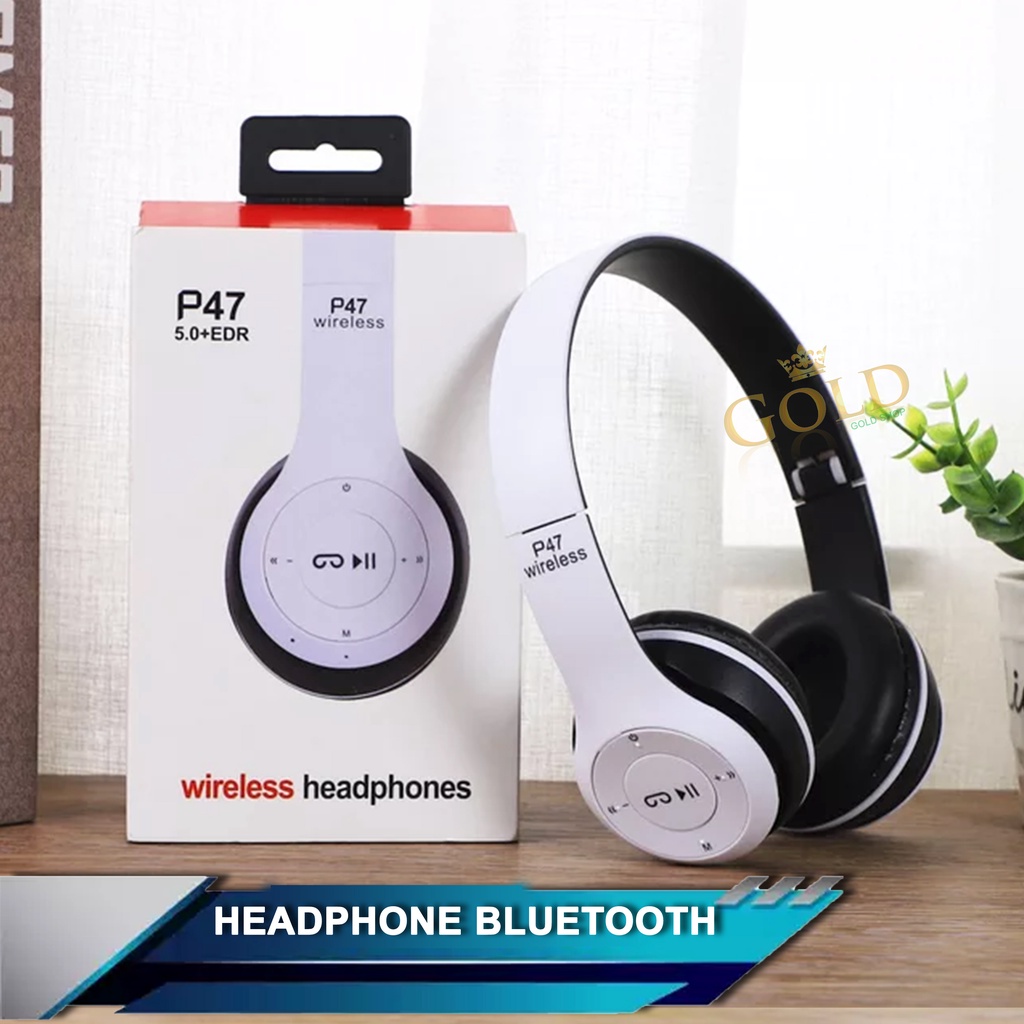 Headphone Bluetooth P47 Wireless Portable Bluetooth Headset Bass Earphone Audio Gaming Music