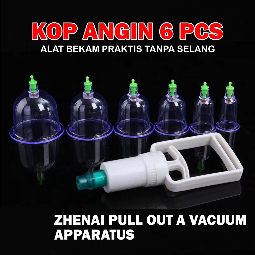 [BISA COD]YUN Mall Kop Angin /  Bekam Kesehatan Praktis Isi 6 Pcs Tabung Pull Out Avacuum Apparatus /Mengobati Berbagai Macam Penyakit dan Therapy Kit Kesehatan lalat + 6kop