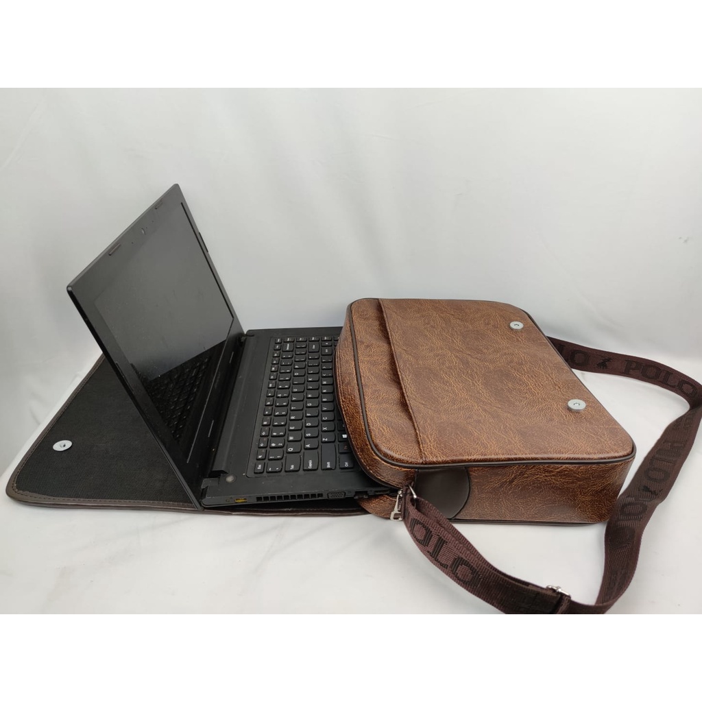 Tas Selempang &amp; Tas Kantor Kulit PU Leather Polo Amstar 14&quot; Inchi Tas Laptop Tas Jinjing Waterproof