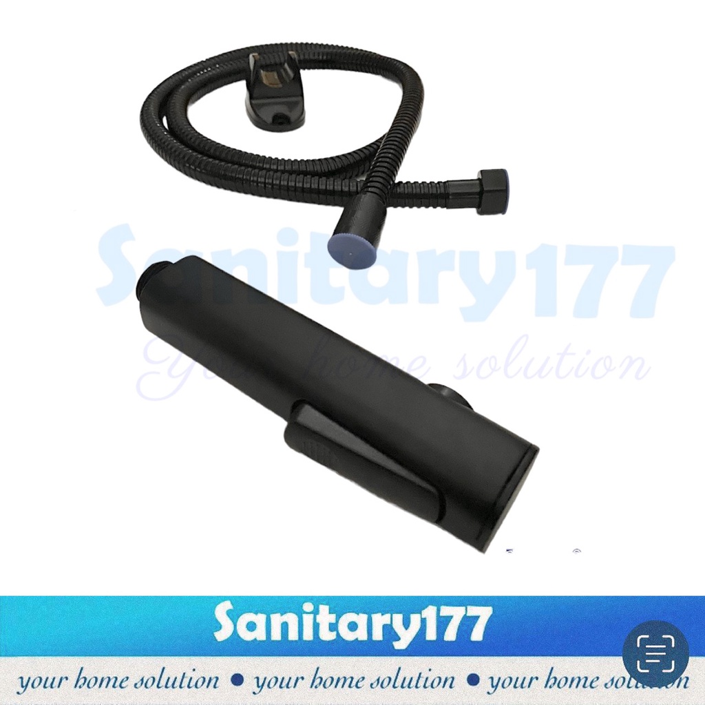 Jet Shower Bidet HITAM kotak minimalis 7BL-Shower cebok crom silver semprotan air jet washer segiempat BLACK matte kloset closet toilet sower klosed