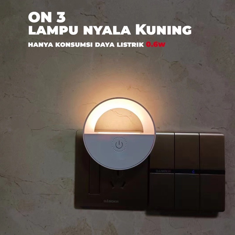 Bisa COD - AOKI Lampu Tidur Sentuh Led 1 Watt AK-YD02 - Led Dinding Night Lamp Sleep Lamp Kamar Asrama Studio Lemari Pakaian Lorong Tangga Hemat energy