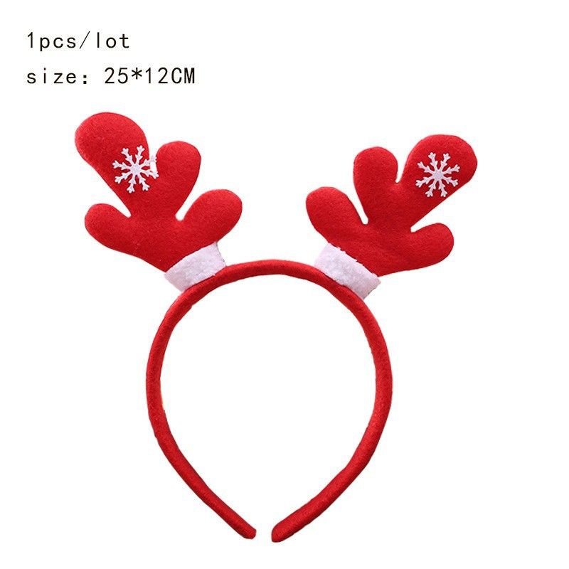 BANDO Natal Rusa Bulu Bando Rusa Merah Kado Christmas Deer Headband