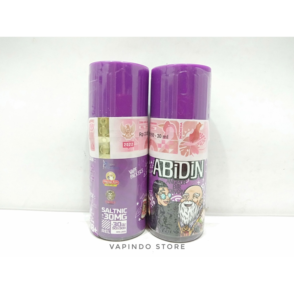 SALT ABIDIN 30ML NIC 30MG SALTNIC BY VAPEPACKERS X ORANG TUA