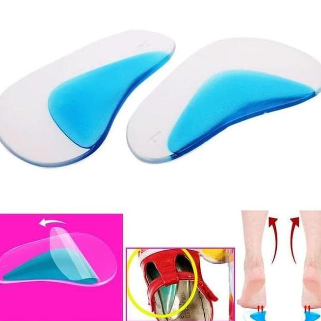 [BAYAR DI TEMPAT] 1 Pasang Insole Gel Orthopedic Arch Support Untuk Terapi Kaki / Insole Flat Foot Correction Kaki Bebek Datar