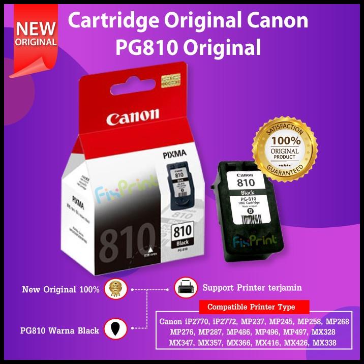 Cartridge Tinta Canon Pg810 Pg-810 Black Printer Ip2770 Ip2772 Mp237