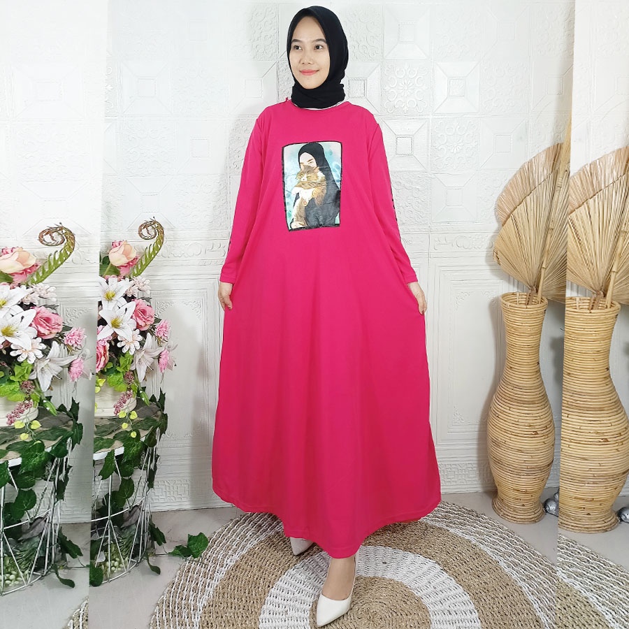 BELLE JUMBO DRESS GAMIS WANITA BERHIJAB SALEHA LONG OVERSIZE BAJU PEREMPUAN GL FASHION