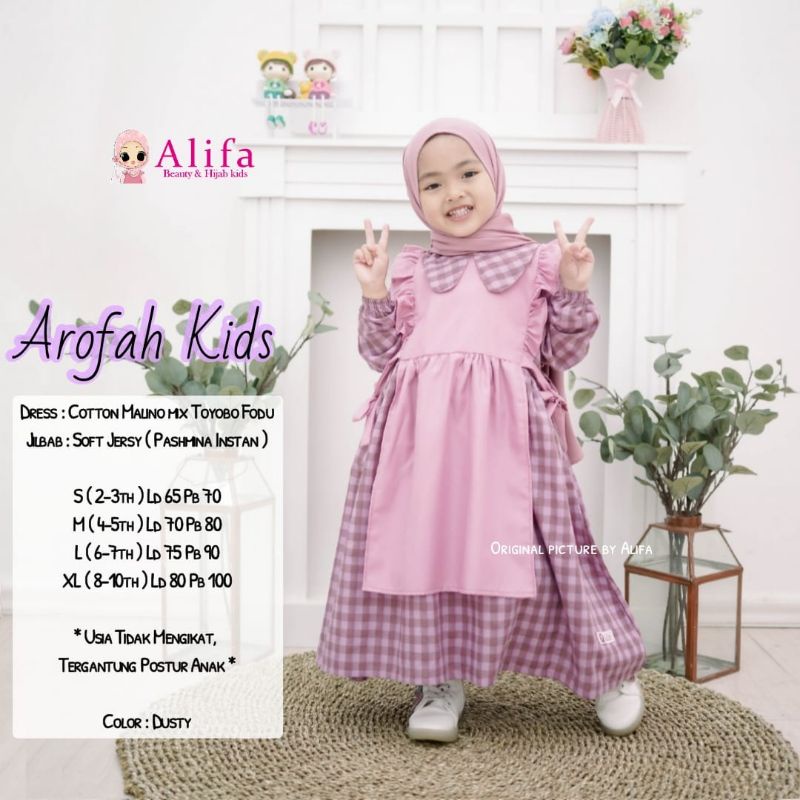 Arofah dress kids (gamis anak by Alifa)