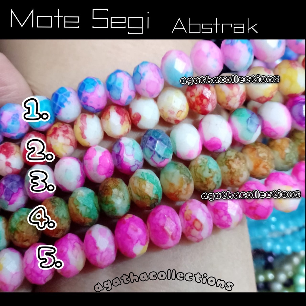 MutiaraSegi Abstrak 8mm per renteng