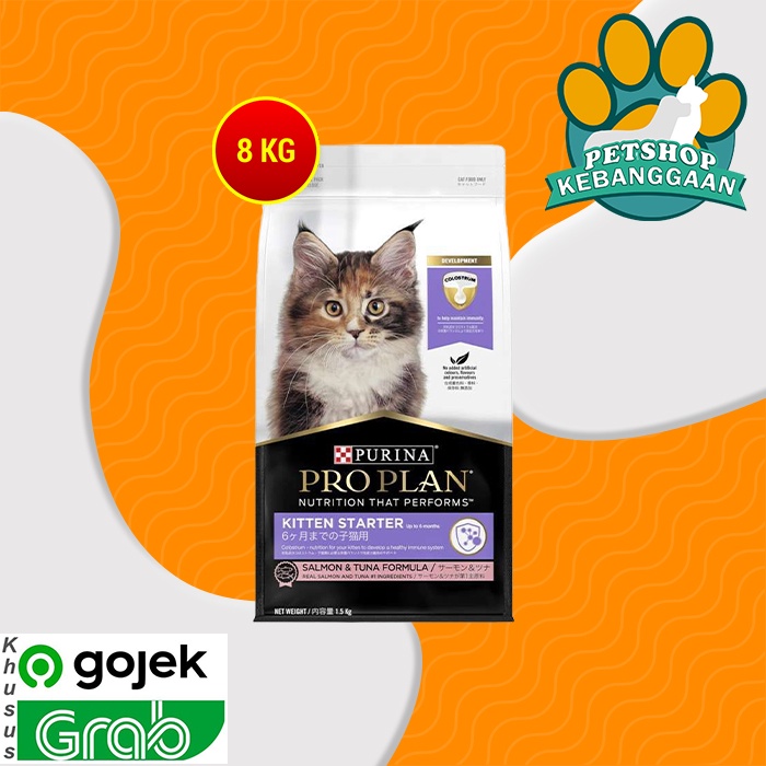 GOSEND ProPlan Makanan Anak Kucing Pro Plan Kitten Starter Salmon &amp; Tuna 8 KG