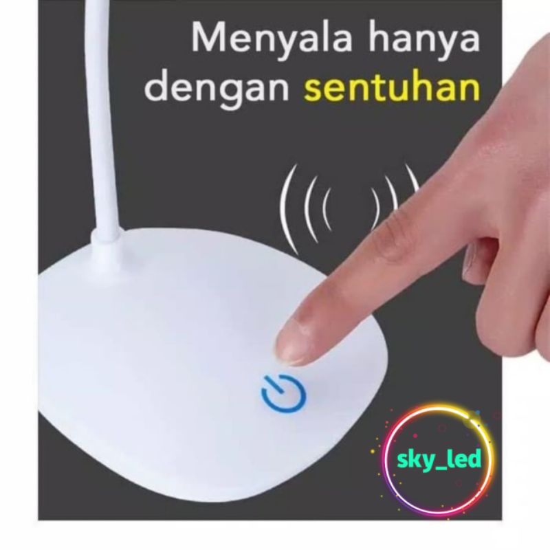 Lampu LED Meja Belajar/Lampu Baca White Portable