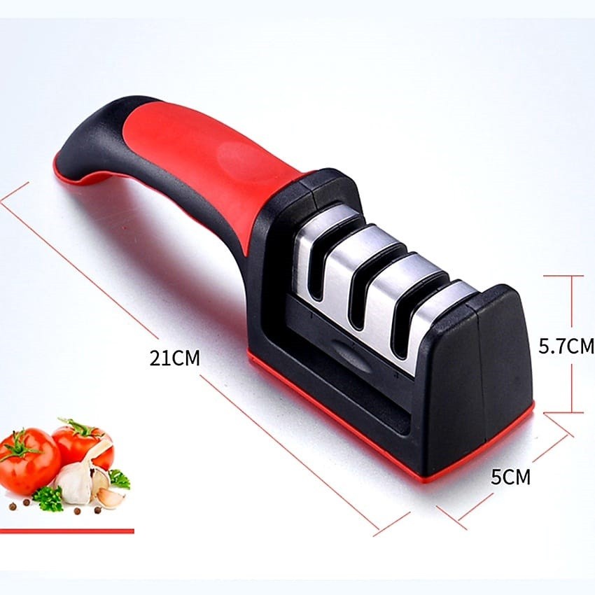 Sgmshop Alat Pengasah Pisau Knife Pisau Gunting Super Tajam Sharpener 3 in 1 Asahan Pisau Asah Stainless Steel Kitchen Knives Praktis Alat Asahan Pengasah Penajam Pisau Gunting Profesional Tajam Dalam 5 detik VS-1810