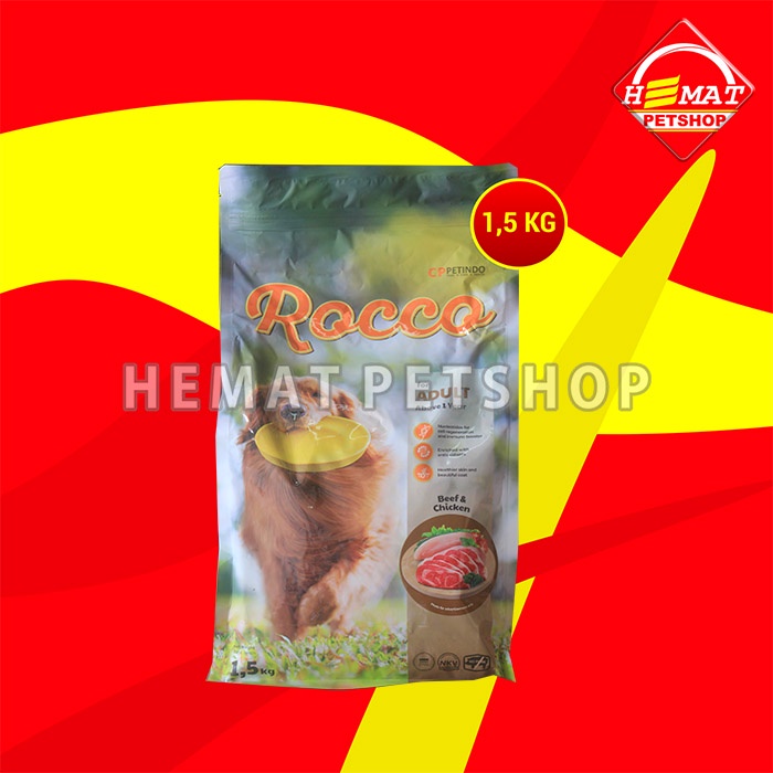 Makanan Kering Anjing Rocco Dry Dog food 1.5 KG Non pedigree
