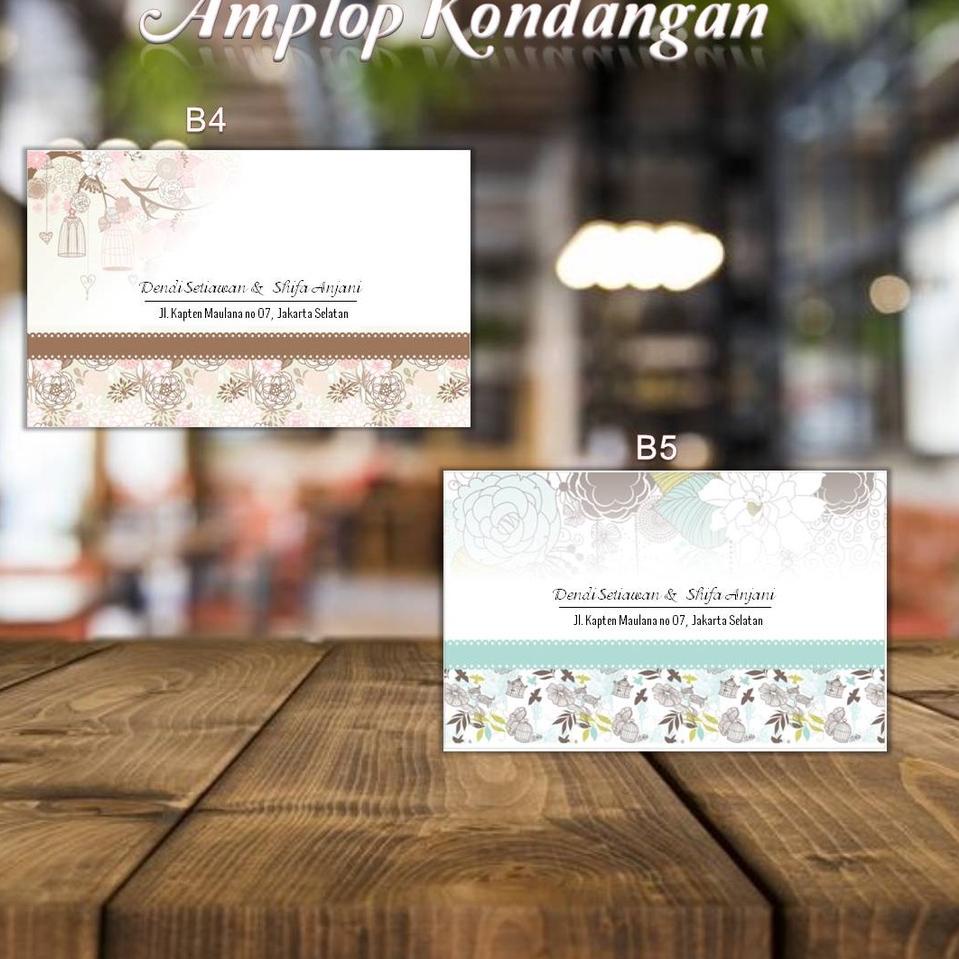 

➳ Kode B4, B5 - Amplop Kondangan / Amplop Desain / Amplop Nama - @TM_Dsain isi 50pcs ⟳