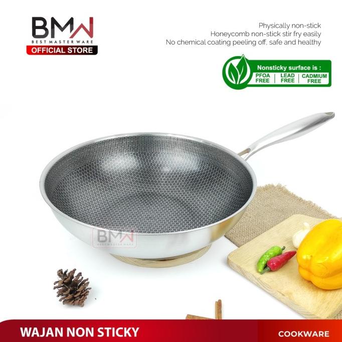 TERBARU BMW Kitchen Ware - Teflon Gagang Penggorengan Motif Laba Stainless /PERALATAN MASAK SET/PANC