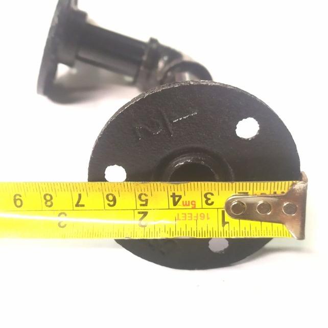 Vintage pipe shelf bracket pipa besi industrial 1/2 inch - pipa 10 cm