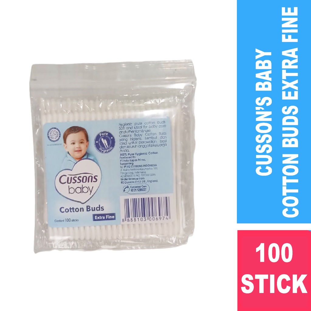 Cussons Baby Cotton Bud Extra Fine - Pembersih Telinga Bayi 50's - 100's