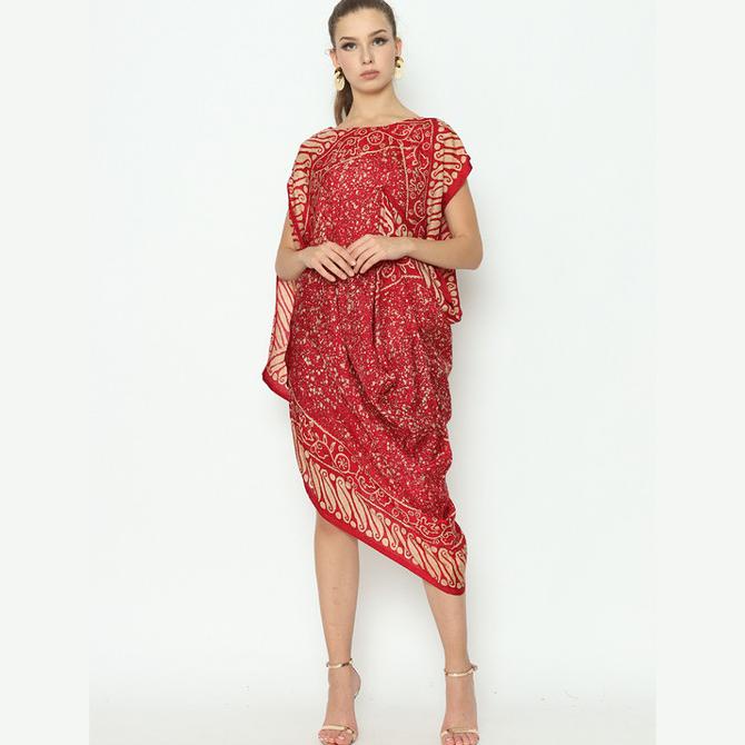 RINJANIE AVON-BATIK IMLEK BATIK MERAH-DRESS BOMBAI CHANTEL PARANG MIX Termurah