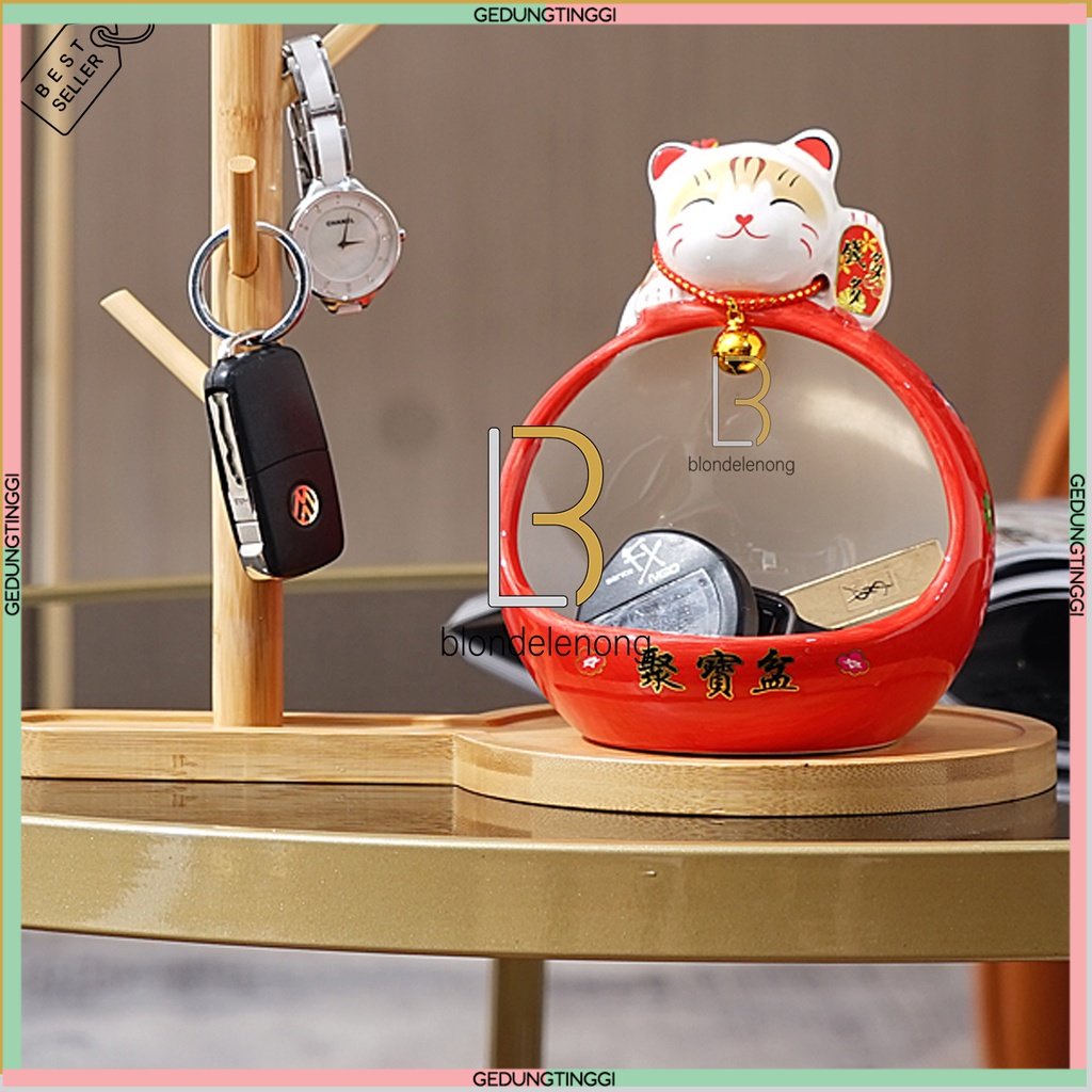 Topless Toples Tempat Penyimpanan Menyimpan Simpan Storage Organizer Snack Cemilan Camilan Makanan Permen Kue Coklat Coin Koin Remote AC TV Kacamata Kunci Kontak Mobil Motor Rumah Perhiasan Emas Kalung Cincin Gelang Kucing Panggil Hoki Keramik Putih Mewah