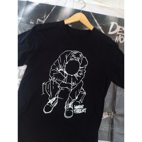 KAOS MINOR THREAT PREMIUM IMPORT L - kaos band MINOR THREAT