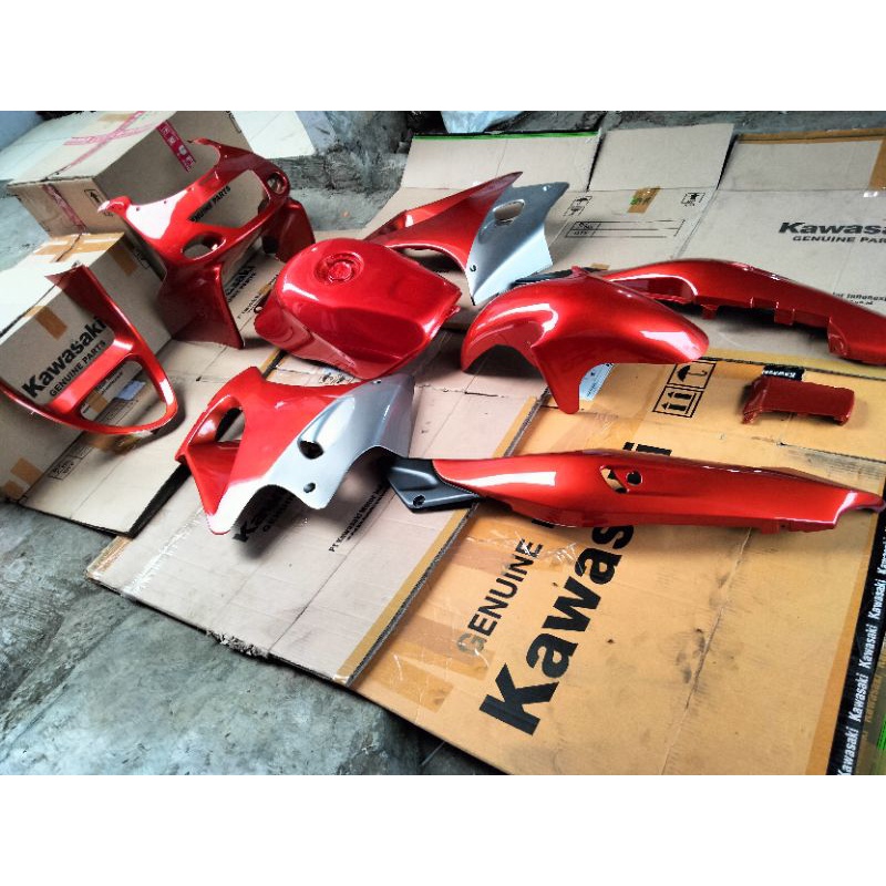 Body set ninja RR OLD warna Orange original Kawasaki.