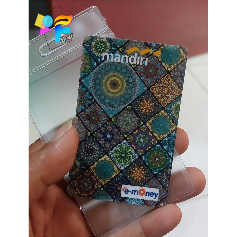 Kartu eMoney eToll Tapcash BRIZZI edisi Batik Hijau - Custom Print