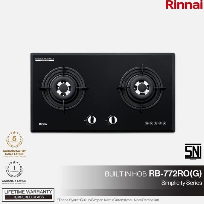 Rinnai Kompor Tanam Rb-772Rog Glass - Rb772Rog - Rb772 Rb 772 Rog Ro