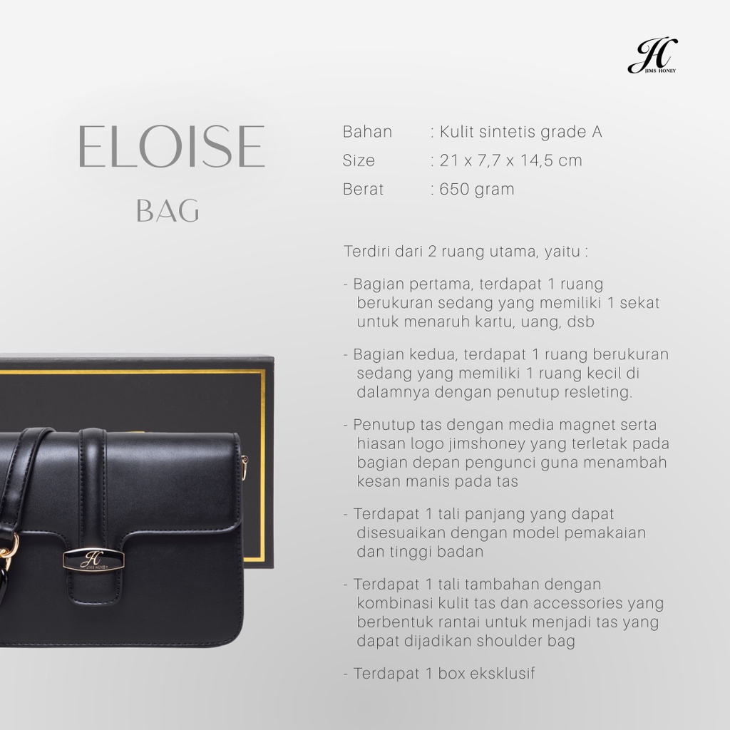 JIMS HONEY TAS WANITA ELOISE BAG (FREE BOX TAS)