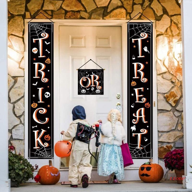 Zzz Banner Gantung Tulisan Treat Or Trick Untuk Dekorasi Pesta Halloween