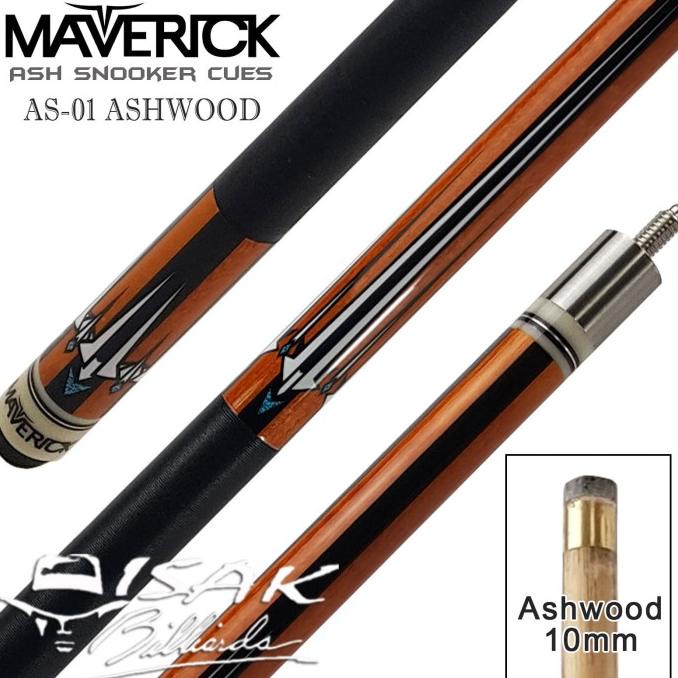 Maverick AS-01 Snooker Cue - 10 mm Stick Bola Kecil Billiard Stik Ash