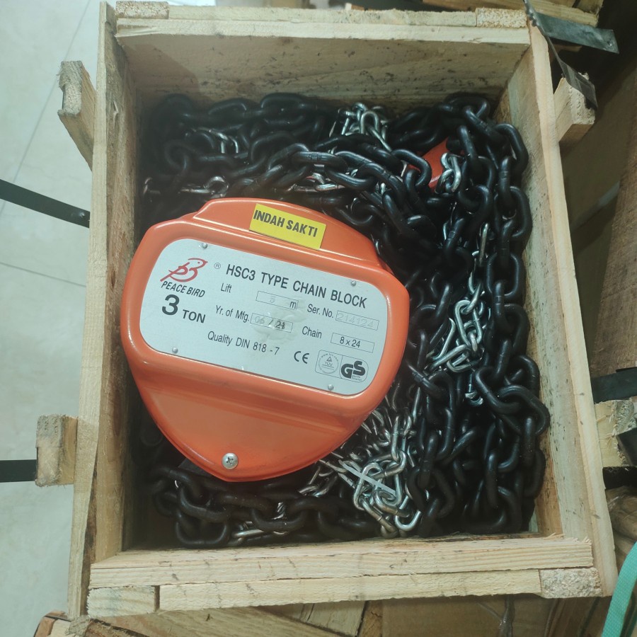 Katrol Chain Block Chainblock Takel 1 Ton 5 Meter Peace Bird