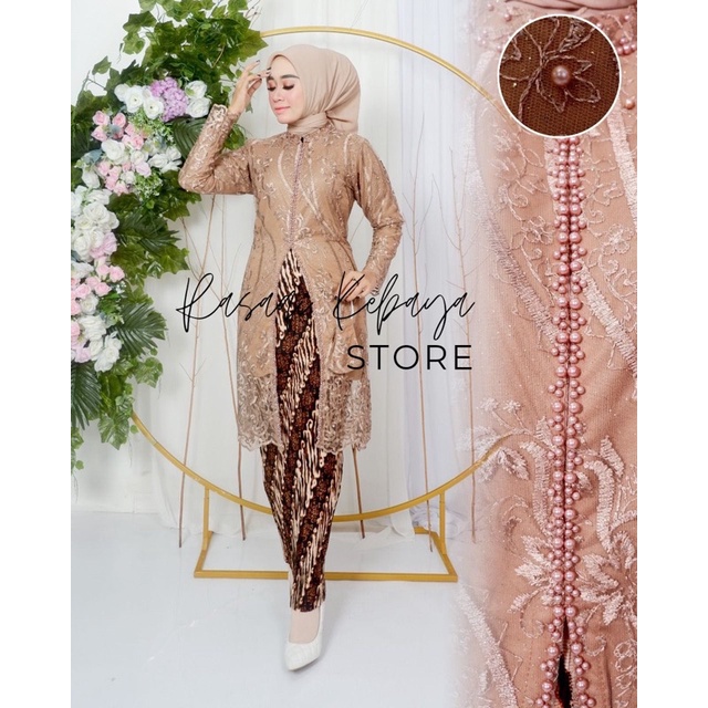 ( Bisa cod) Stelan tunik payet by rasaqi-kebaya busui payet mutiara- Kebaya modern- Kebaya brukat- Kebaya Modren - Set Kebaya Brukat-set kebaya pesta dan wisuda-tunik brukat-tunik modern-kebaya ibu menyusui-kebaya Lamaran-tunik busui-kebaya kondangan