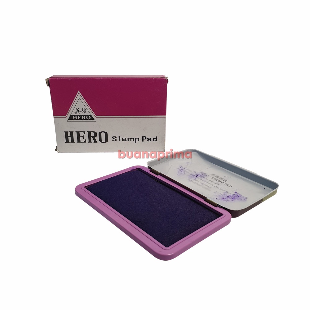 

Bantalan Stempel Hero Original Pakai Tinta Warna Violet Stamp Pad Bak Stempel